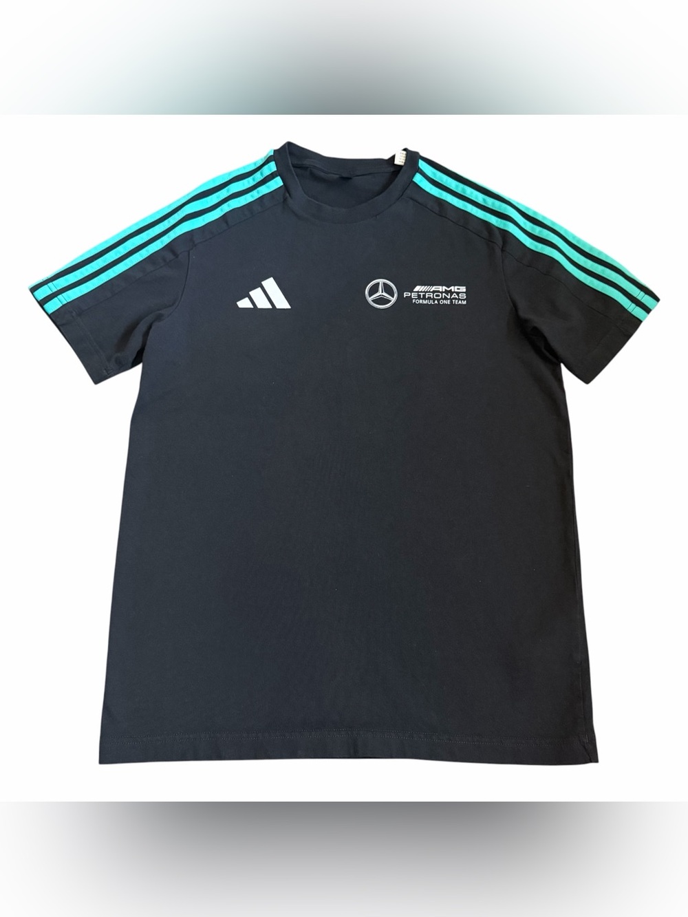 Adidas x AMG Petronas Formula One Team DNA T Shirt Men’s Sz M Black JV5425 EUC